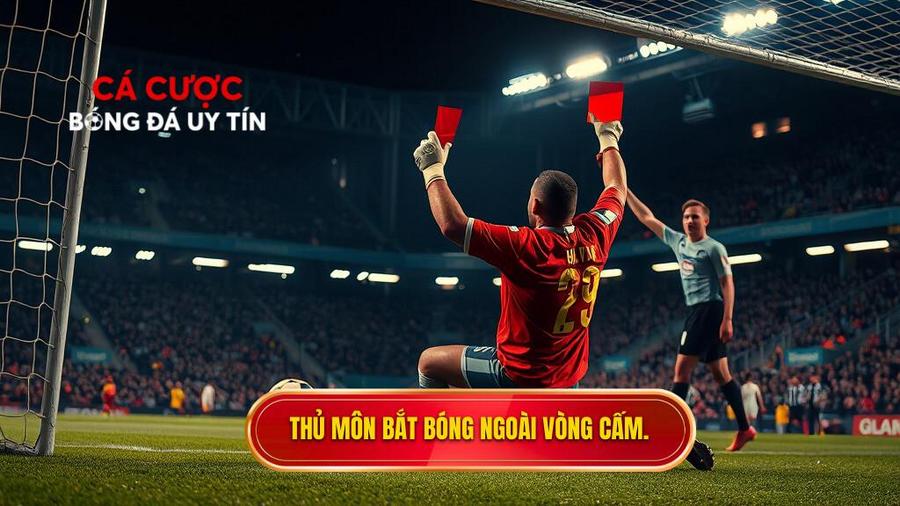 Thủ môn bắt bóng ngoài vòng cấm nhận thẻ gì? Các kịch bản cụ thể